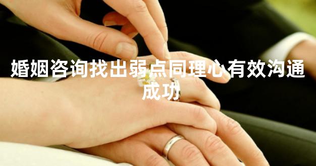 婚姻咨询找出弱点同理心有效沟通 成功